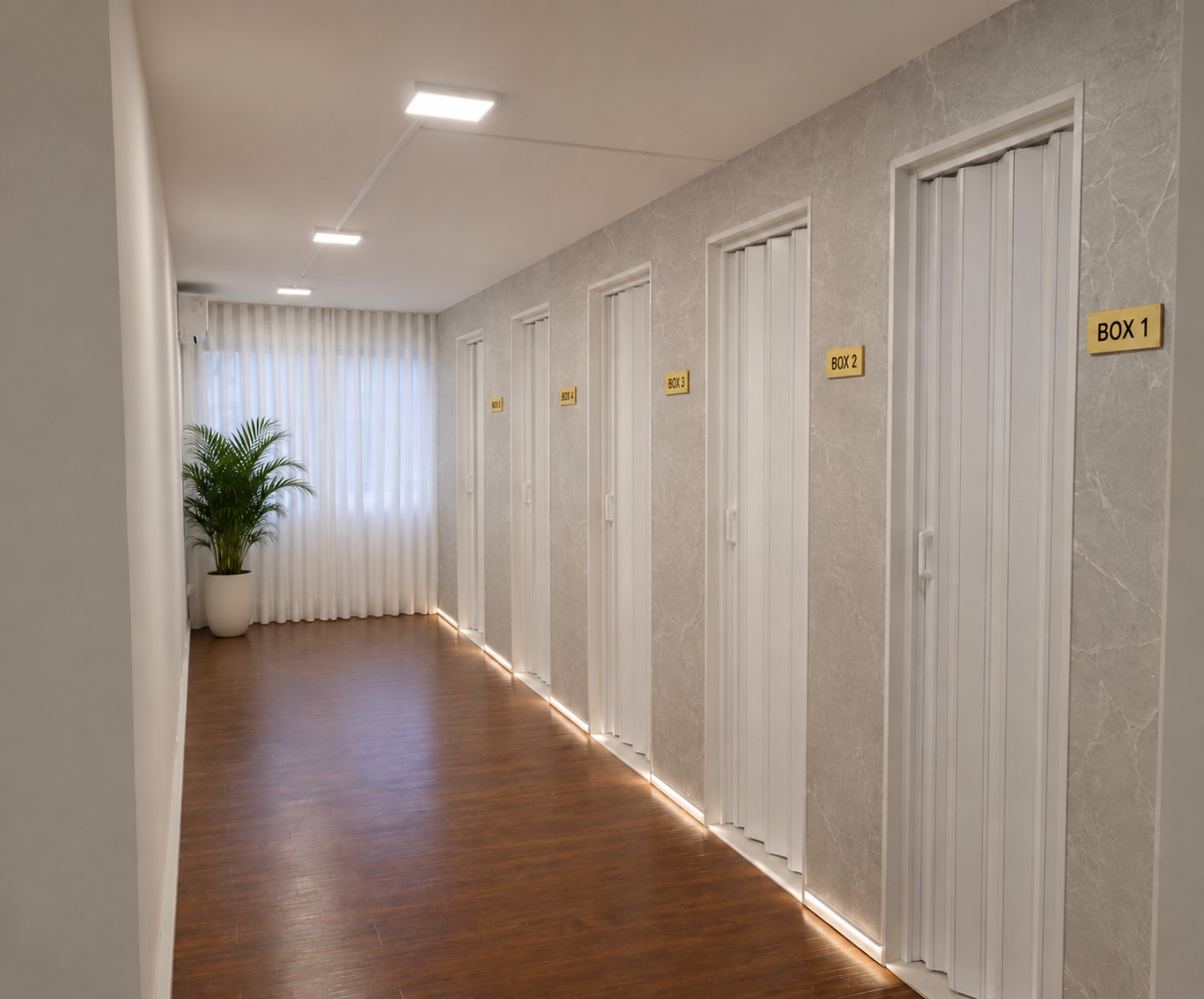 Espacio de boxes de Body, estética integral en Montevideo